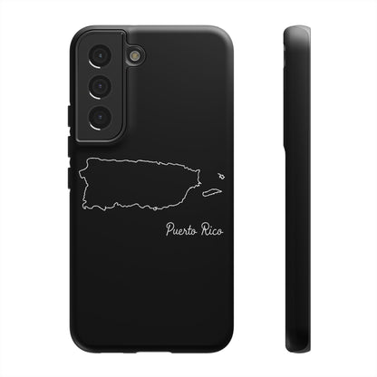 Puerto Rico Outline Phone Case – Minimal Country Map Tough Case (iPhone, Samsung, Pixel)