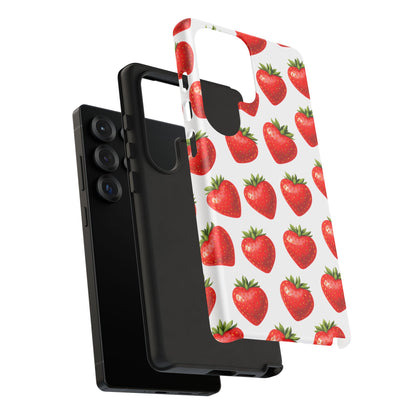 Cute Strawberry Phone Case – Aesthetic Fruit Pattern Protective Cover for Iphone, Samsung Galaxy and Pixel
