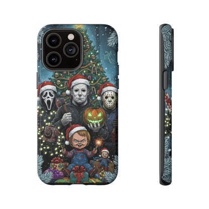 Christmas Horror Phone Case – Festive Slasher Collage Tough Case (iPhone, Samsung, Pixel)