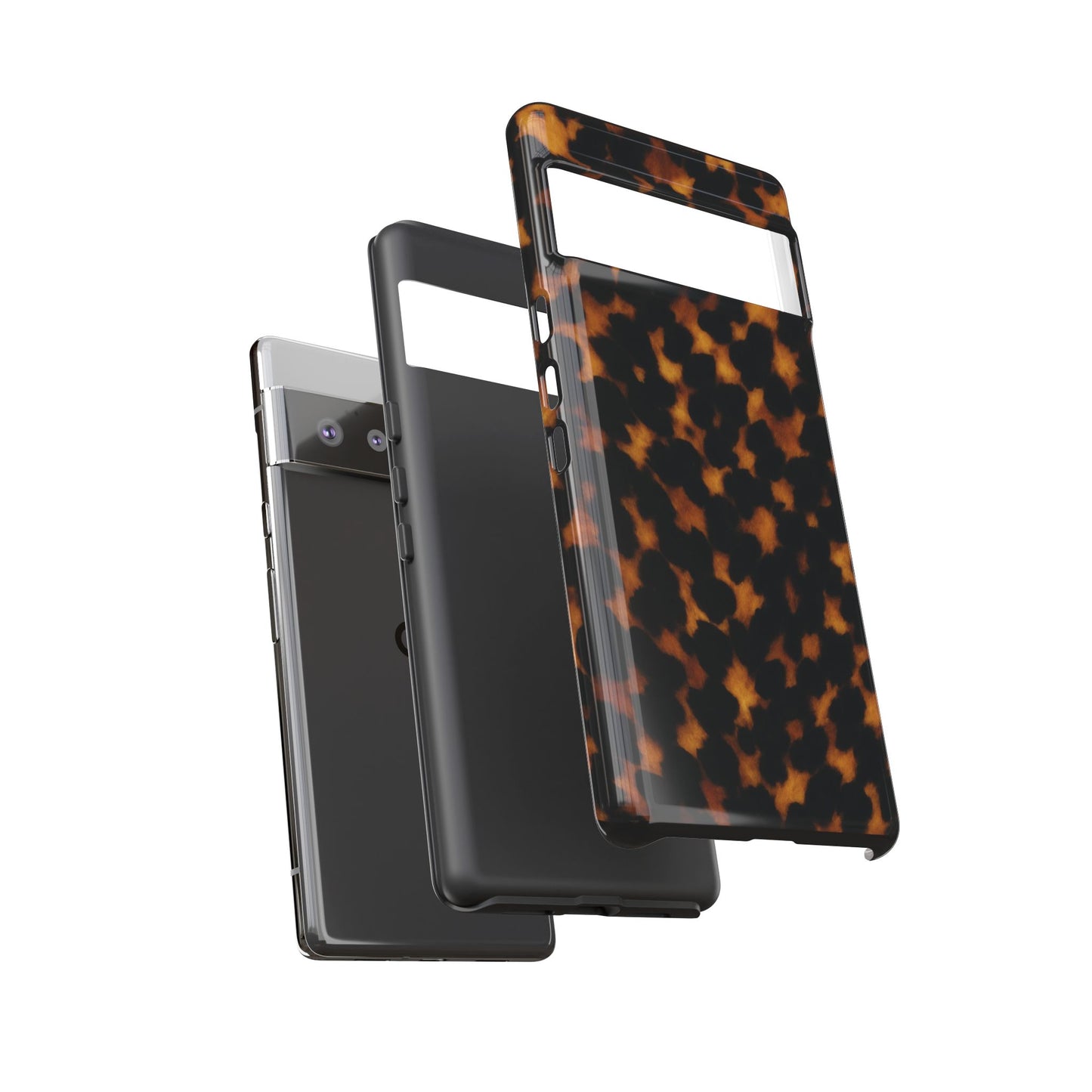 Tortoiseshell Pattern Tough Phone Case | Classic Leopard-Style Protective Cover
