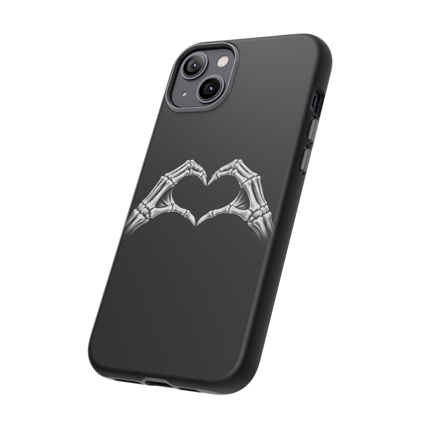Skeleton Hands Heart Phone Case | Gothic Black Protective Cover