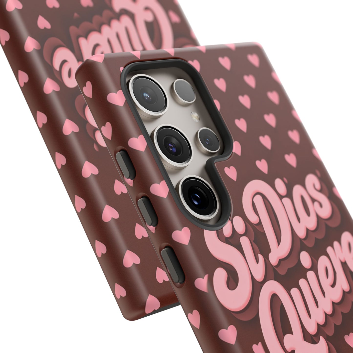 Si Dios Quiere Phone Case Latina Aesthetic Pink Hearts iPhone Samsung
