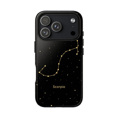 Scorpio Zodiac Constellation Phone Case – Luxe Gold Celestial Cover