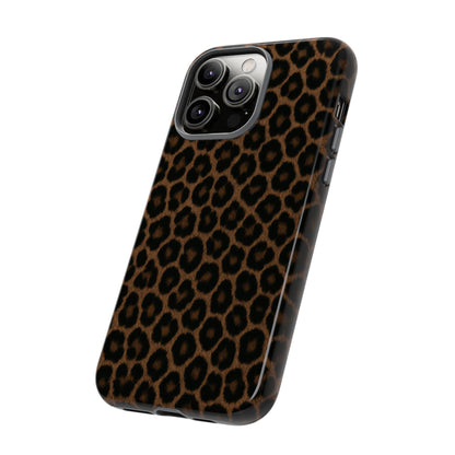 Brown Leopard Print Phone Case | Classic Animal Print Aesthetic Tough Protective Case
