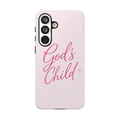 Gods Child Phone Case Christian Pink Aesthetic Tough iPhone Case