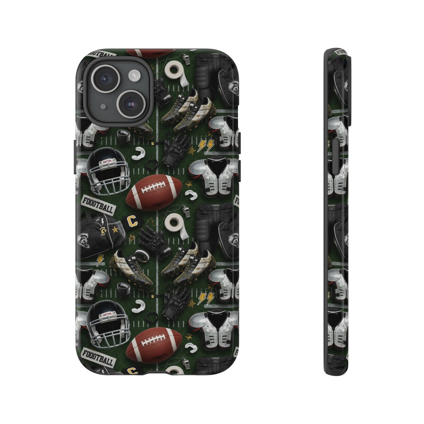Football Pattern Phone Case – Sports Fan Tough Protective Game Day Case