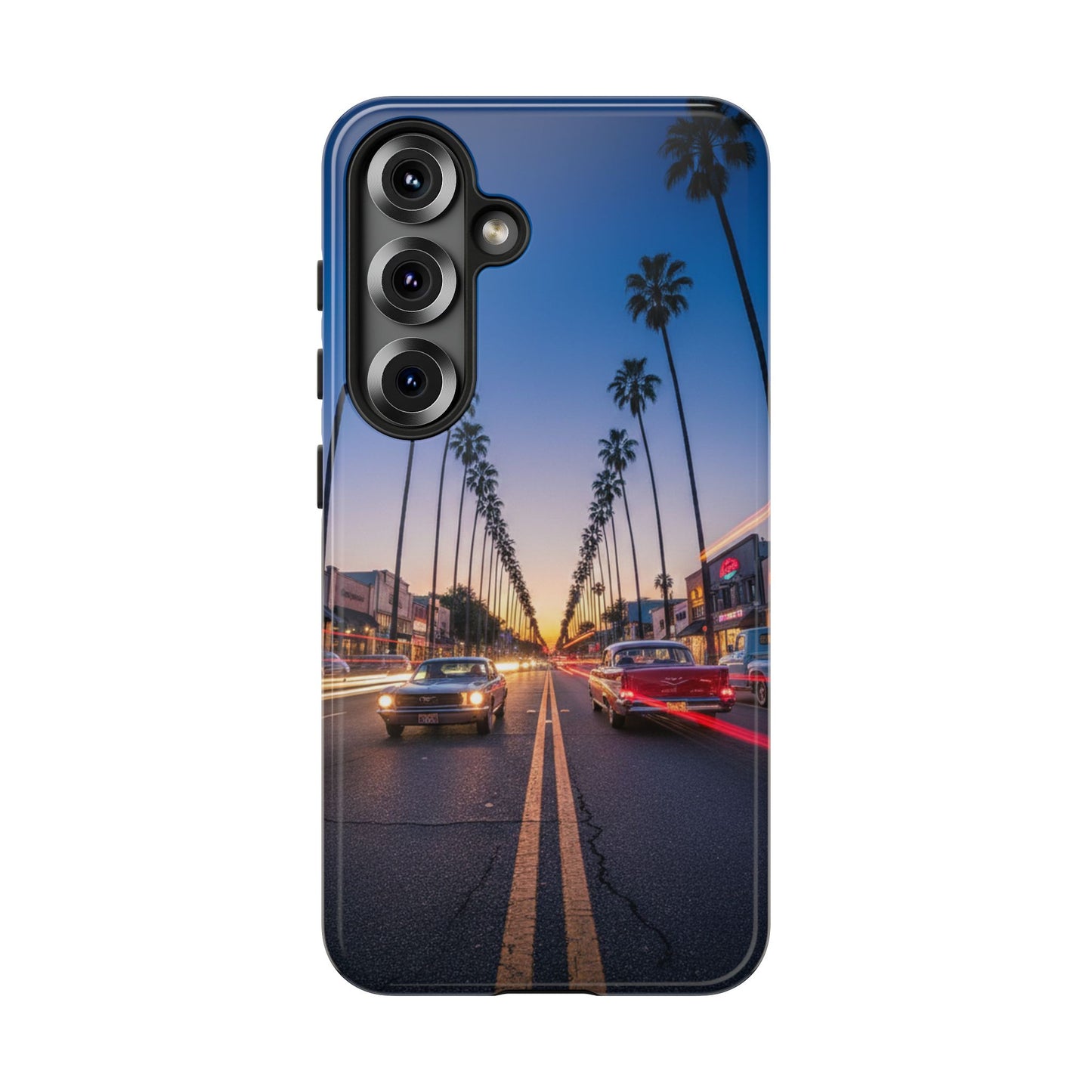 LA Sunset Boulevard Phone Case | Palm Tree Sunset Aesthetic | City Night Tough Case