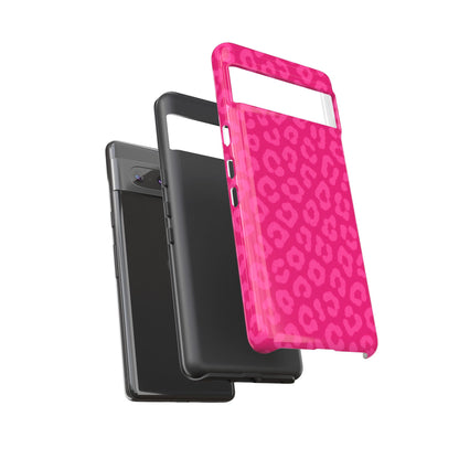 Hot Pink Leopard Print Phone Case – Bold Coquette Leopard Tough Case
