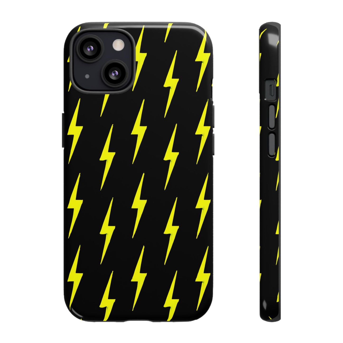 Yellow Lightning Bolt Tough Phone Case | Bold Electric Pattern Case for Iphone, Samsung Galaxy and Pixel