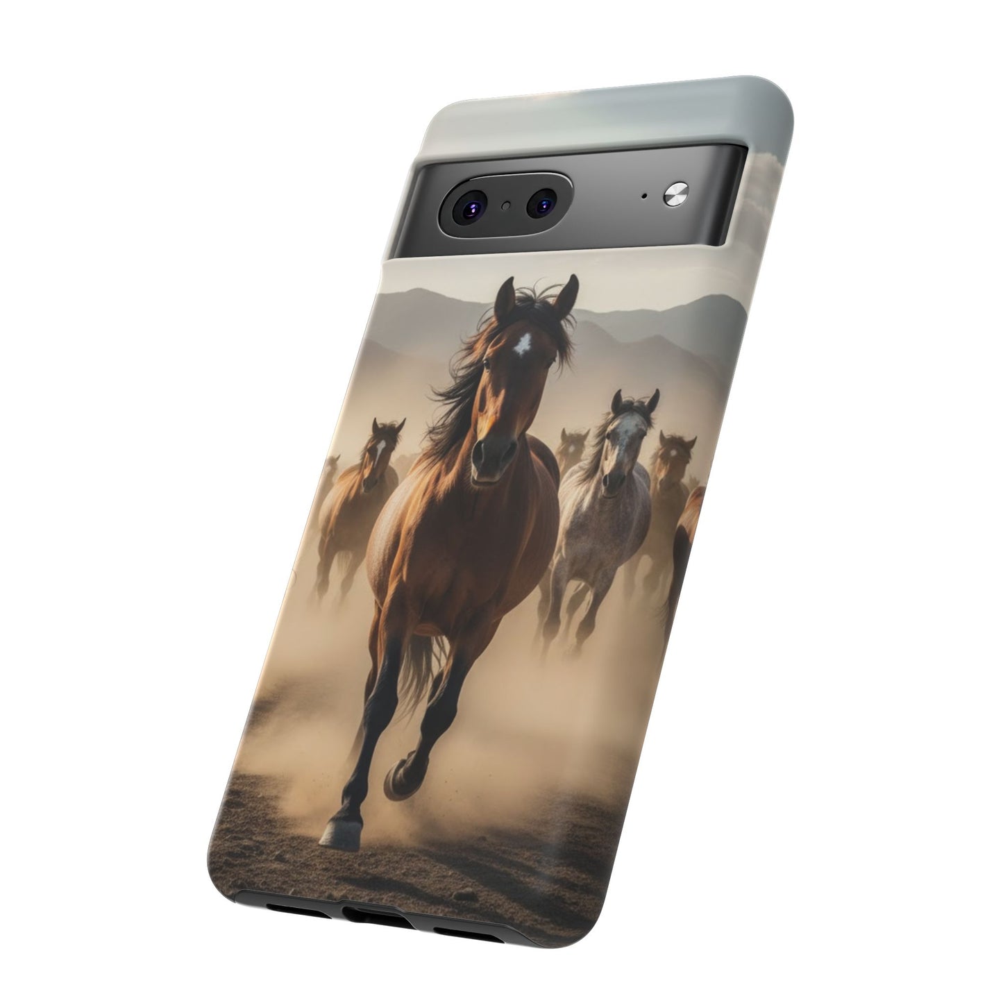 Running Horses Phone Case | Wild Mustang Herd Tough Protective Cover
