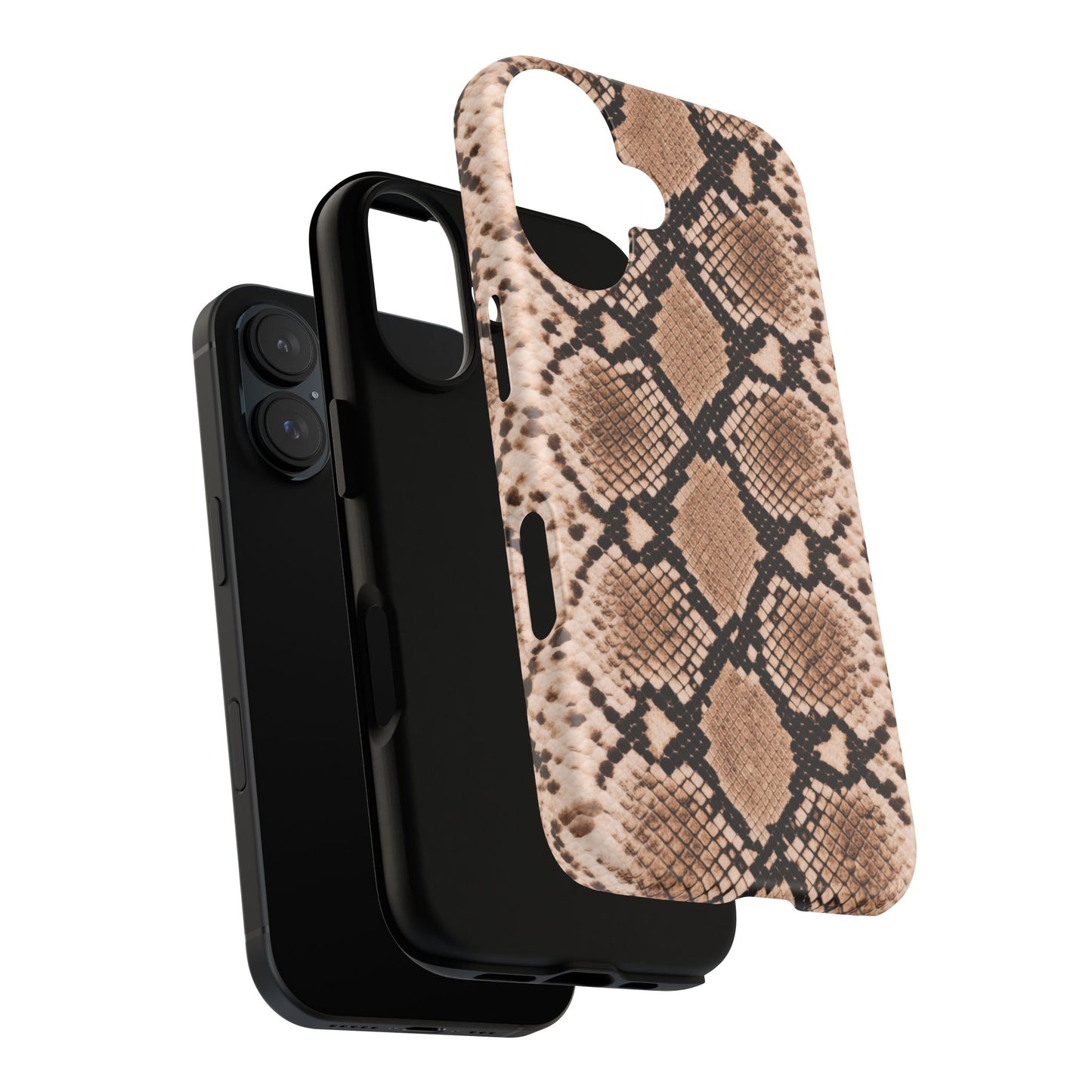 Snake Print Phone Case – Brown Python Pattern Slim Protective Cover for Iphone, Samsung Galaxy and Pixel