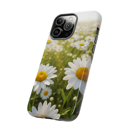 Daisy Phone Case – Floral Spring Field Tough Protective Case (iPhone, Samsung, Pixel)