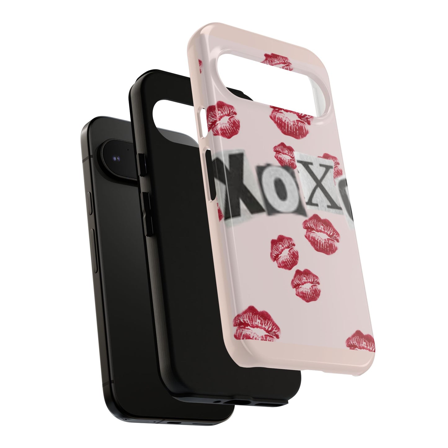 XOXO Kiss Print Phone Case | Coquette Valentine Aesthetic | Cute Pink Lipstick Kiss Tough Case for iPhone & Samsung