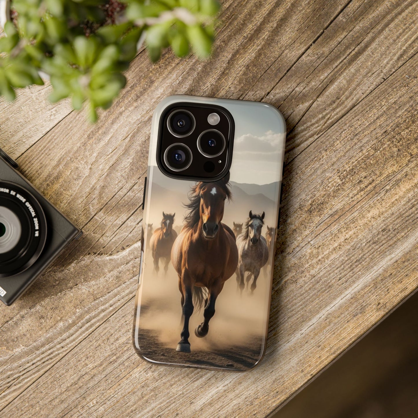 Running Horses Phone Case | Wild Mustang Herd Tough Protective Cover