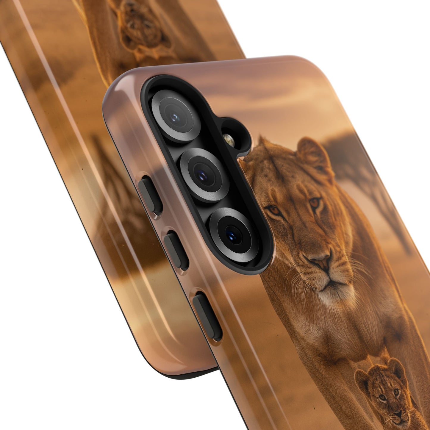 Lioness & Cub Phone Case | Safari Wildlife Tough Case for iPhone & Samsung
