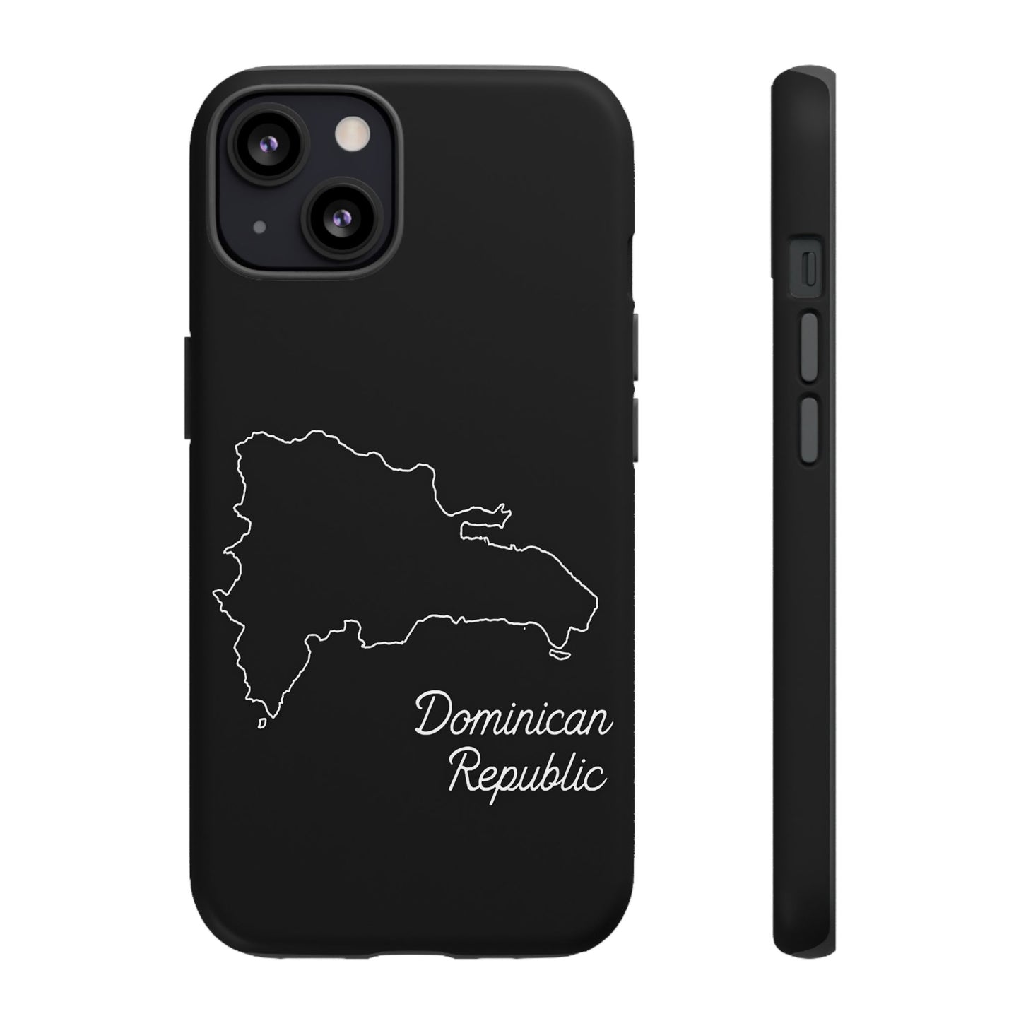 Dominican Republic Outline Phone Case – Minimal Country Map Tough Case (iPhone, Samsung, Pixel)