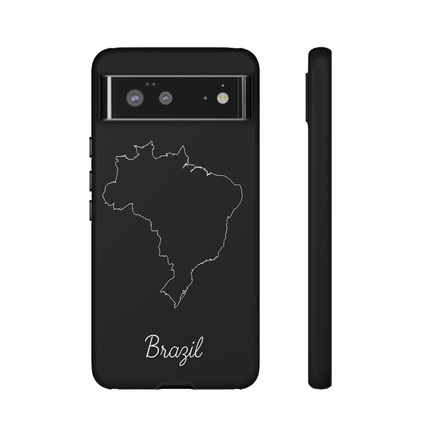 Brazil Outline Phone Case – Minimal Country Map Tough Case (iPhone, Samsung, Pixel)