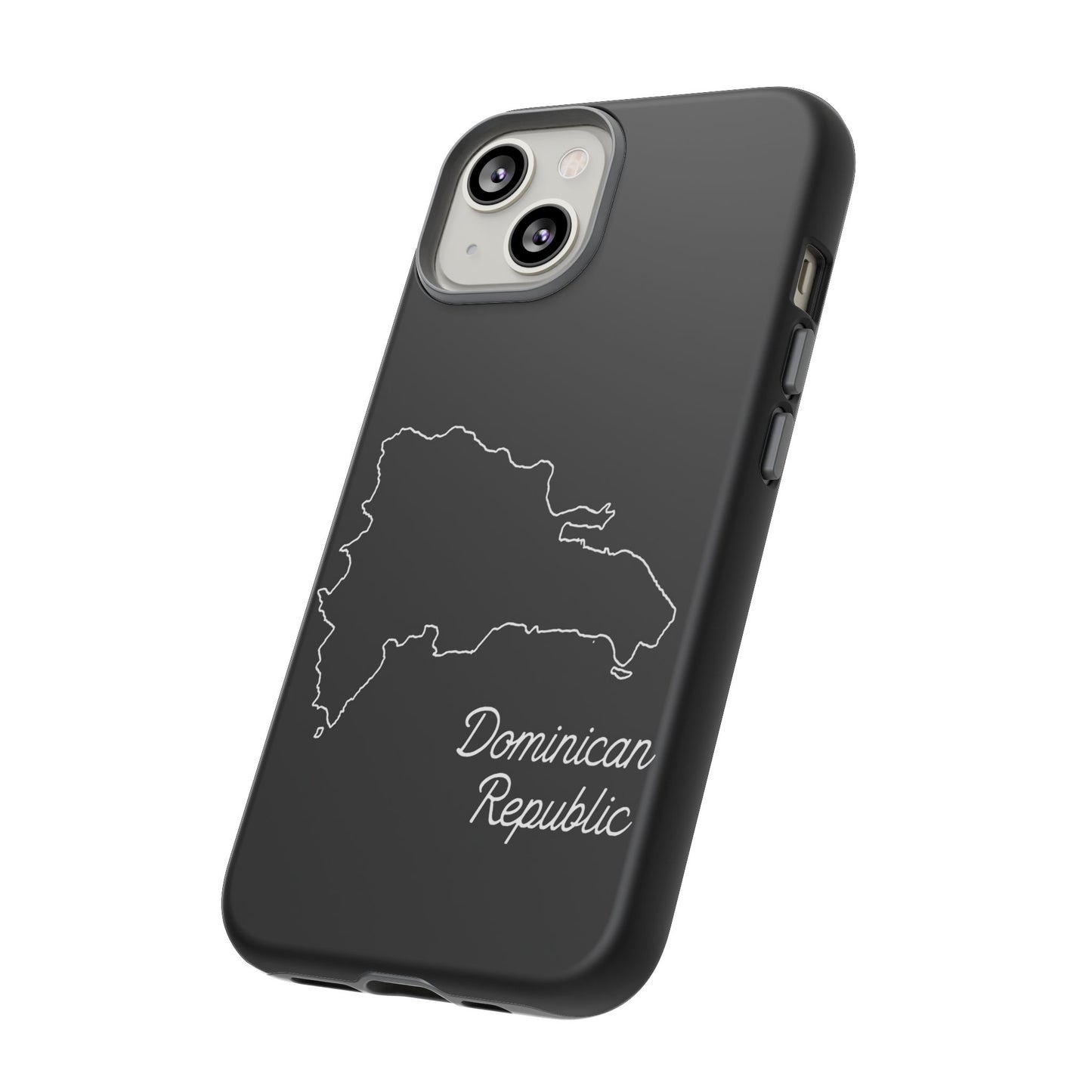Dominican Republic Outline Phone Case – Minimal Country Map Tough Case (iPhone, Samsung, Pixel)
