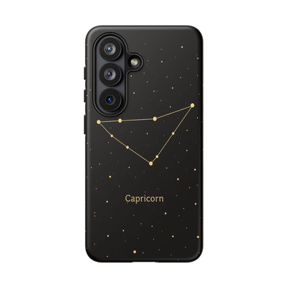 Capricorn Zodiac Constellation Phone Case – Luxe Gold Celestial Cover