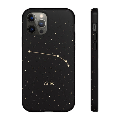Aries Zodiac Constellation Phone Case – Luxe Gold Celestial Cover