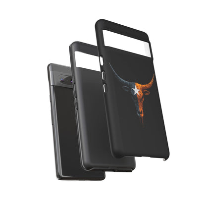 Texas Longhorn Skull Phone Case Western Cowboy Bull iPhone Samsung Cover