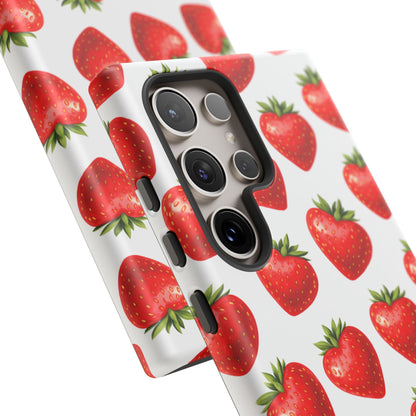Cute Strawberry Phone Case – Aesthetic Fruit Pattern Protective Cover for Iphone, Samsung Galaxy and Pixel