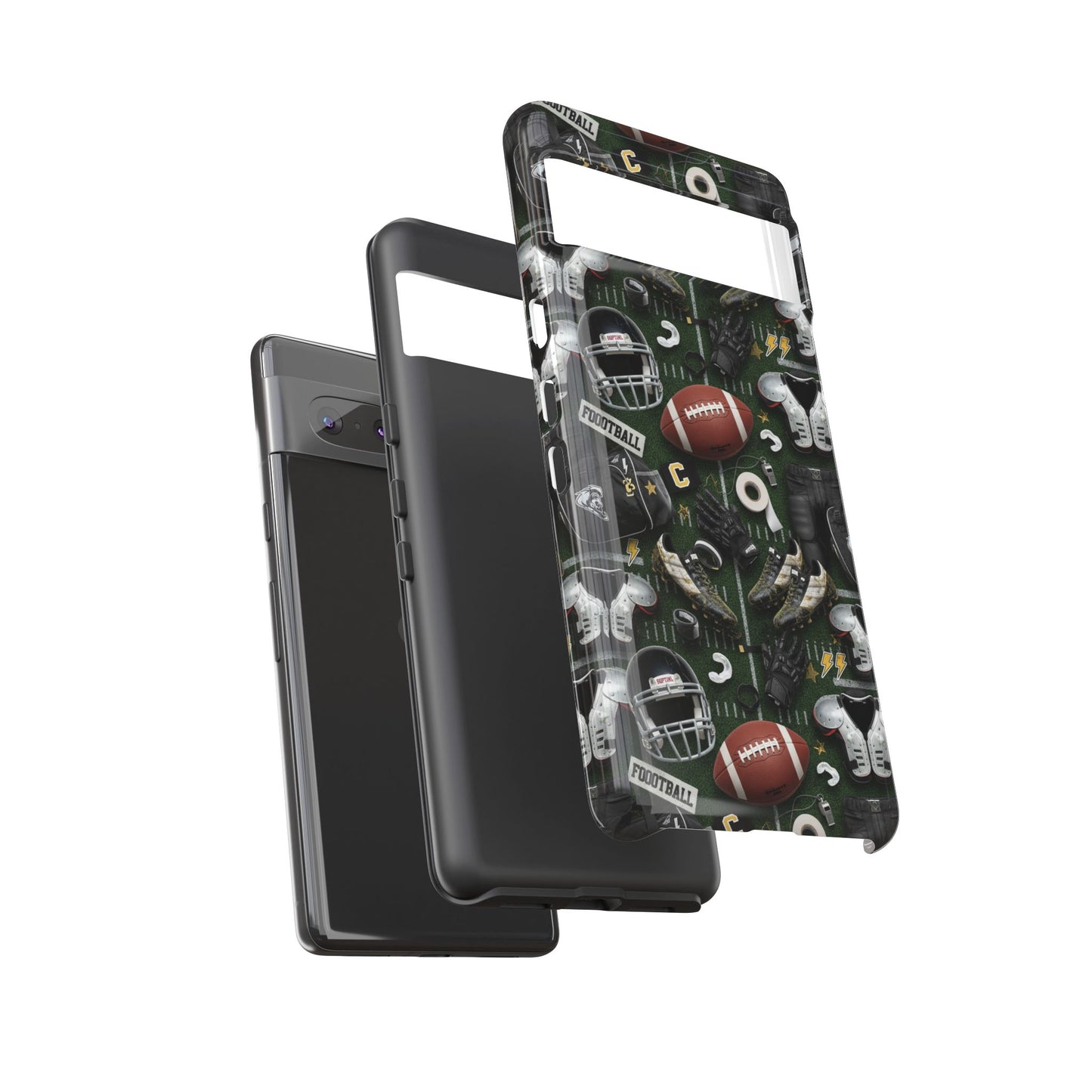 Football Pattern Phone Case – Sports Fan Tough Protective Game Day Case