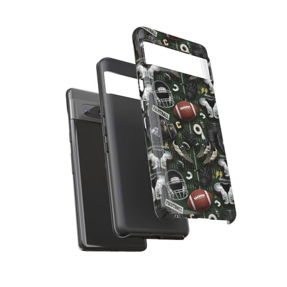 Football Pattern Phone Case – Sports Fan Tough Protective Game Day Case