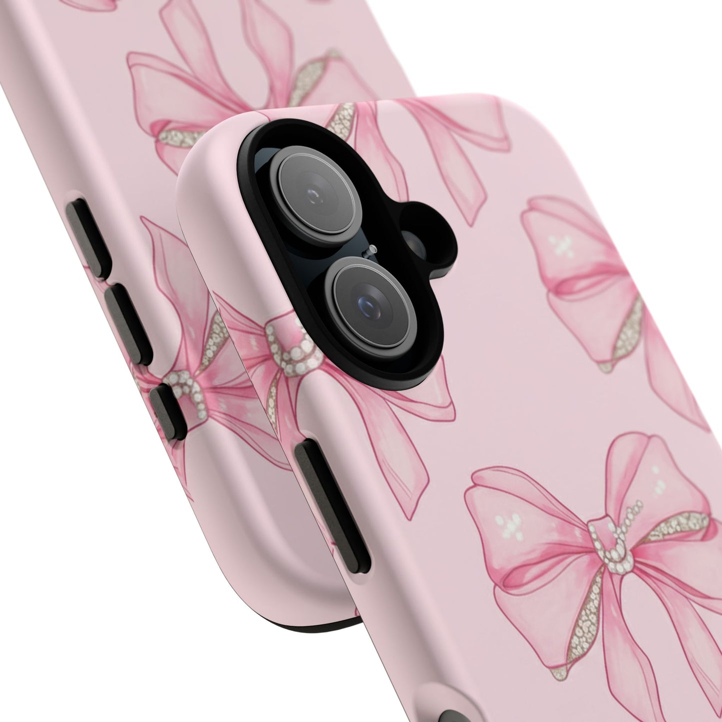 Pink Bow Pattern Phone Case | Coquette Aesthetic Tough Protective Case