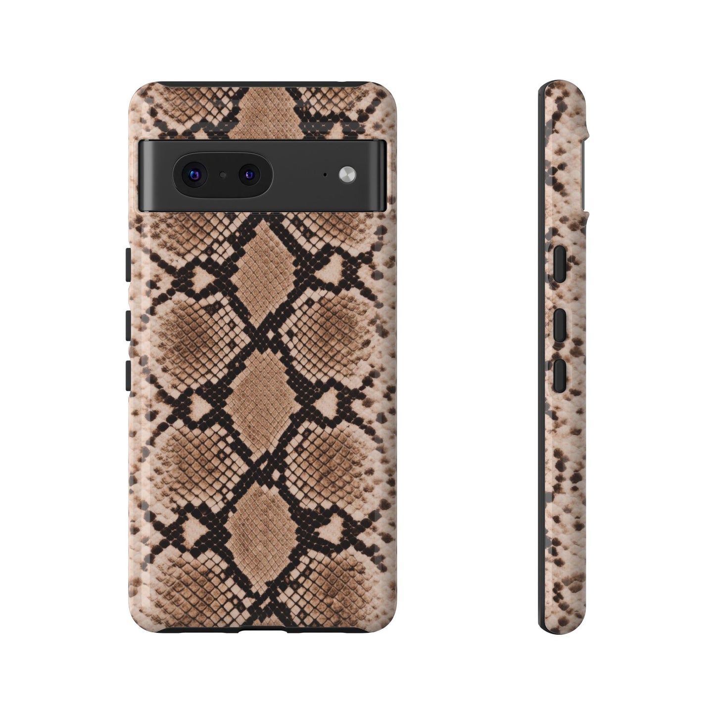 Snake Print Phone Case – Brown Python Pattern Slim Protective Cover for Iphone, Samsung Galaxy and Pixel