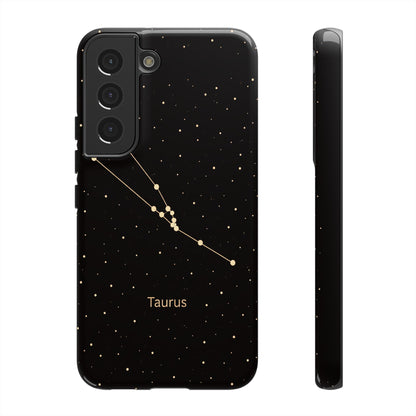 Taurus Zodiac Constellation Phone Case – Luxe Gold Celestial Cover