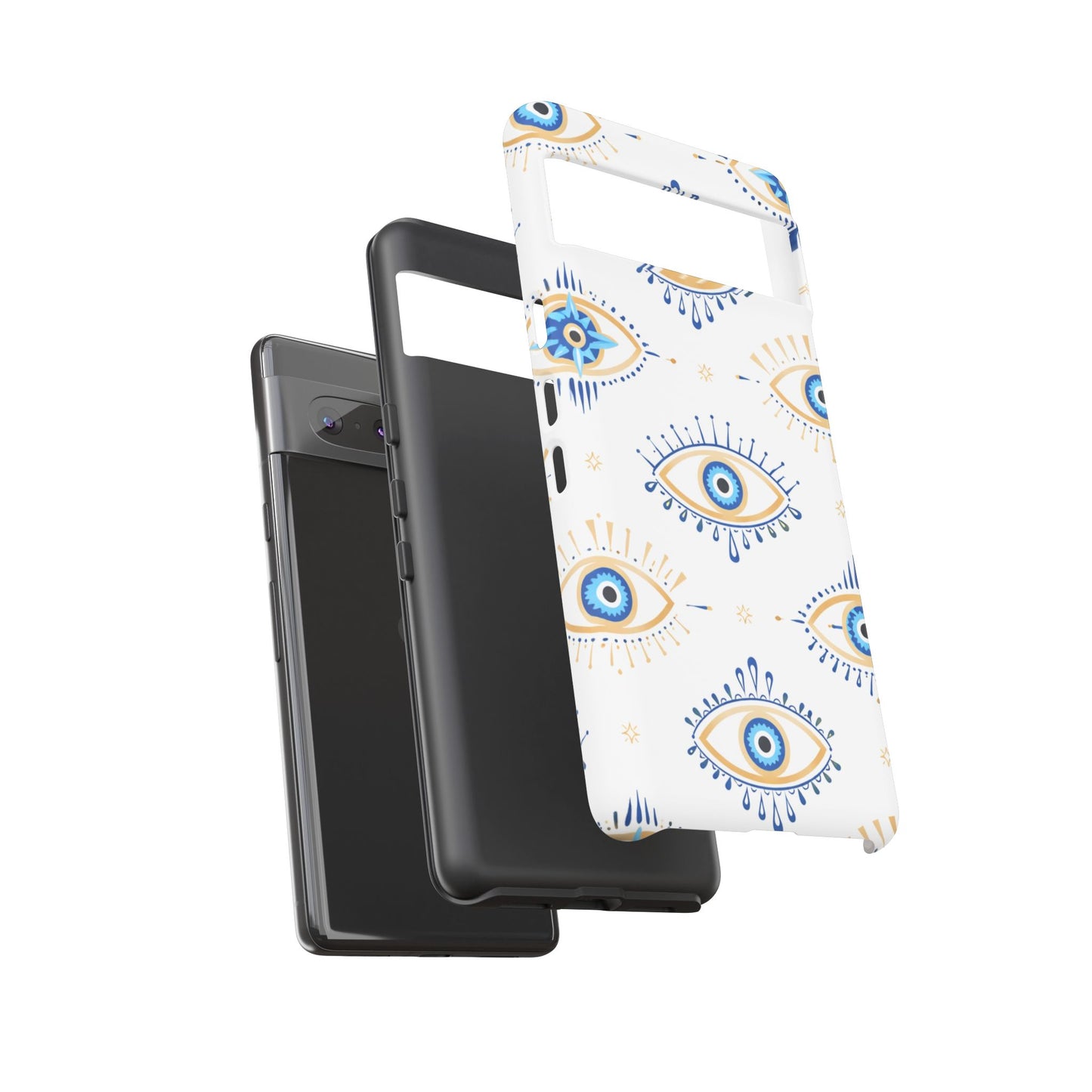 Blue Evil Eye Phone Case – Protective Slim Shockproof Cover for Iphone, Samsung Galaxy and Pixel