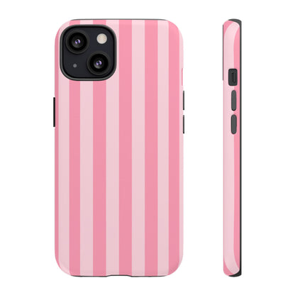 Pink Stripe Phone Case – Pastel Coquette Aesthetic Tough Protective Case
