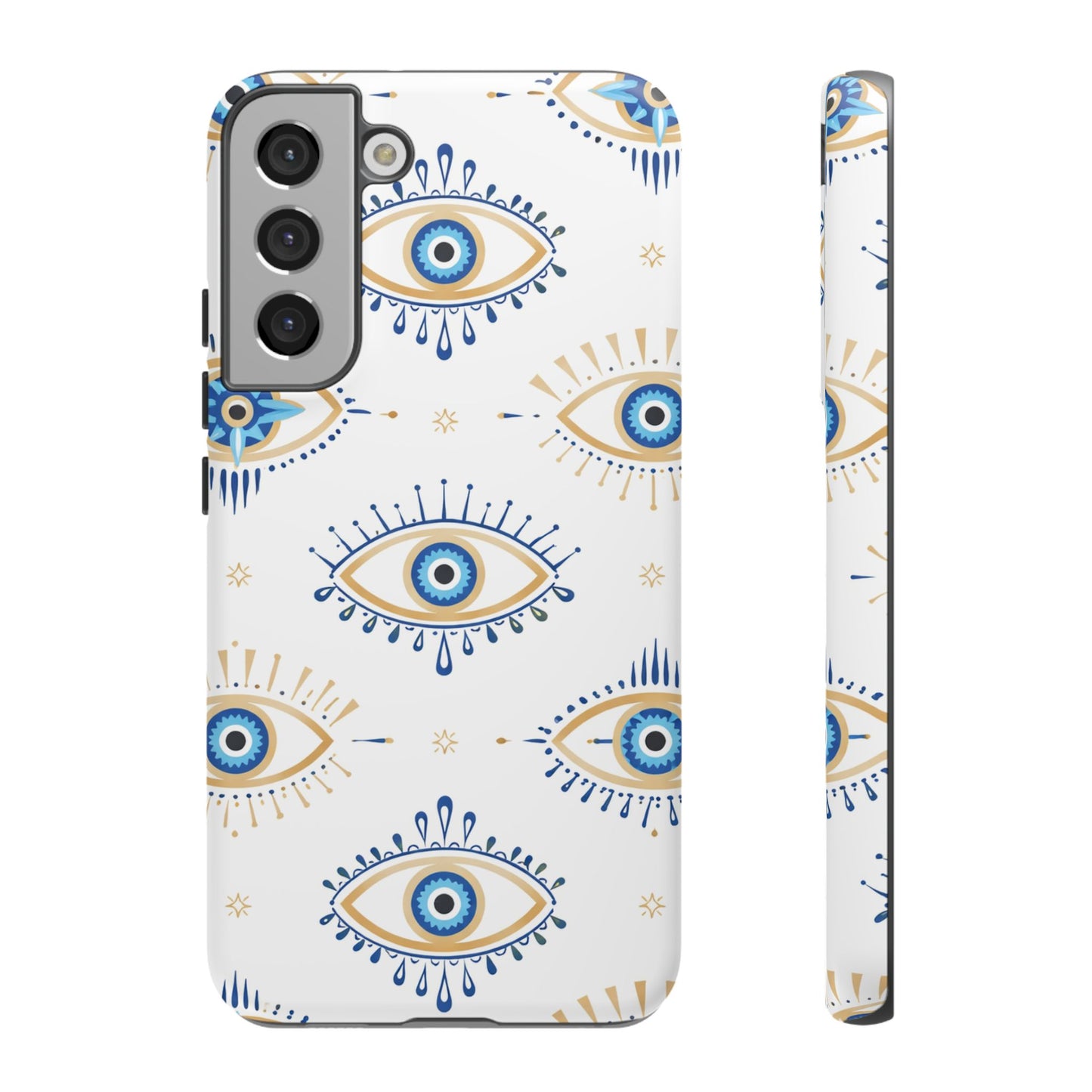 Blue Evil Eye Phone Case – Protective Slim Shockproof Cover for Iphone, Samsung Galaxy and Pixel