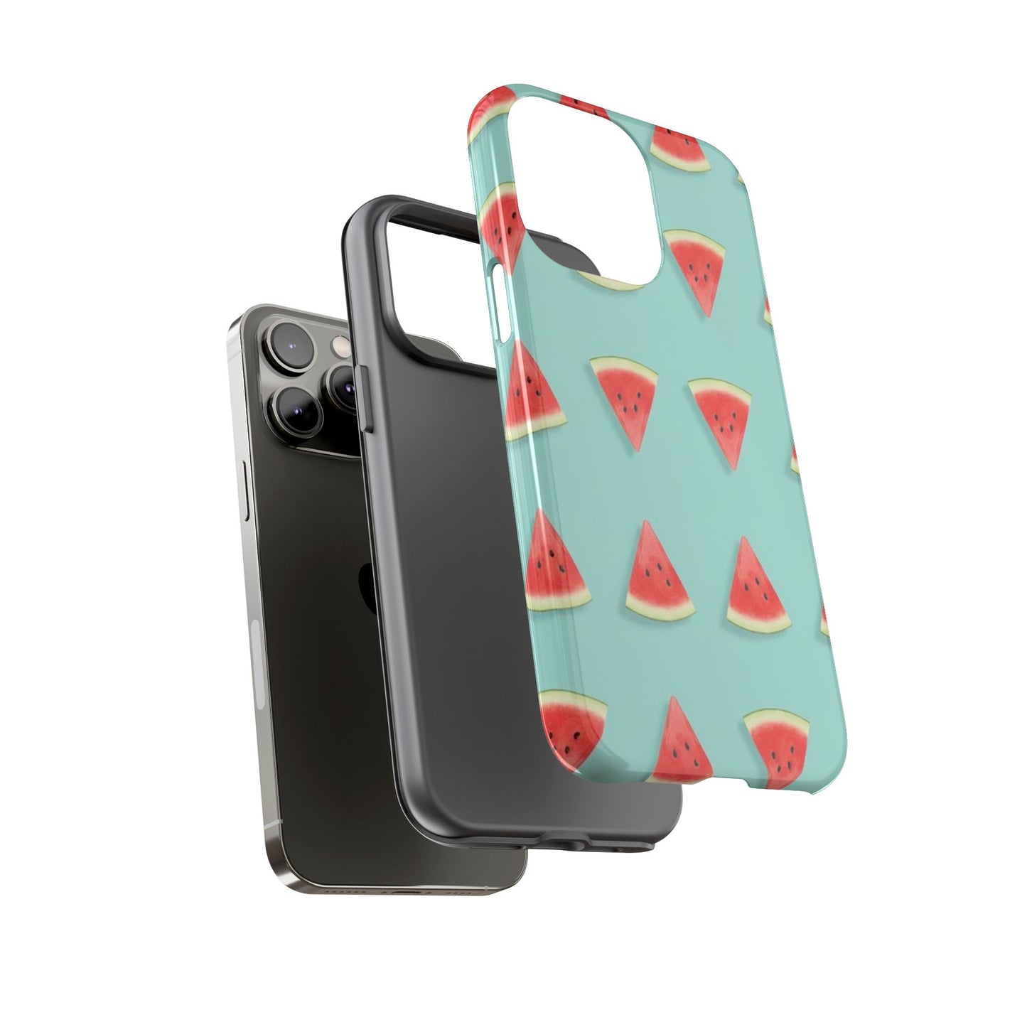 Watermelon Phone Case – Pastel Blue Summer Fruit Tough Case (iPhone, Samsung, Pixel)