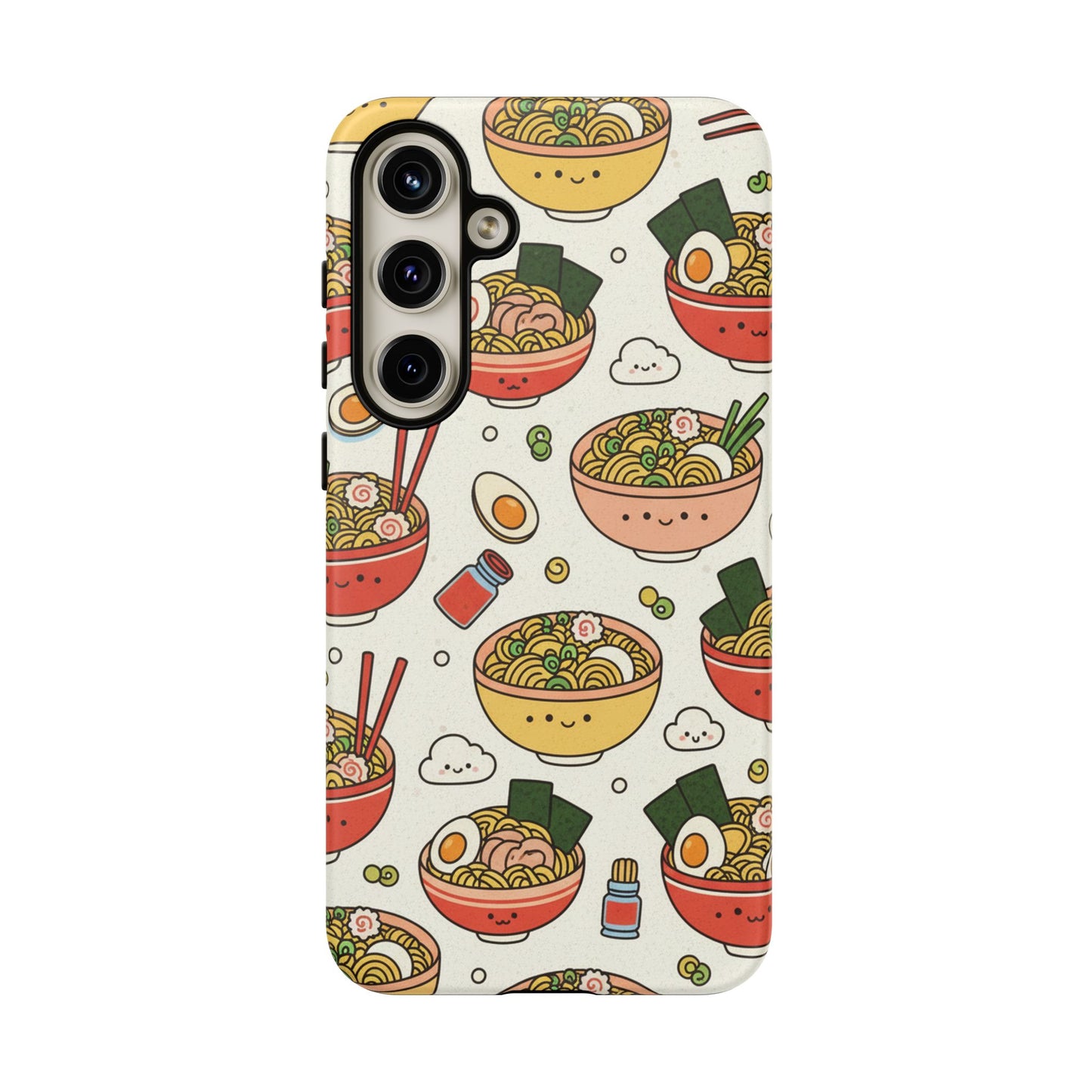 Kawaii Ramen Phone Case – Cute Japanese Food Pattern | Noodle Bowl Aesthetic Case