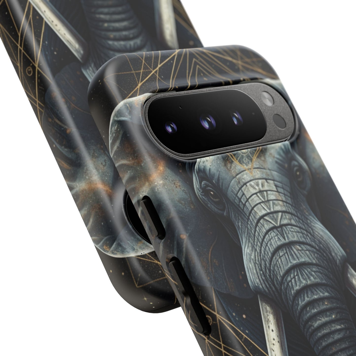 Elephant Mandala Phone Case | Minimal Gold Accent Tough Case