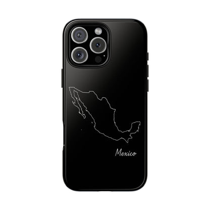 Mexico Outline Phone Case – Minimal Country Map Tough Case (iPhone, Samsung, Pixel)