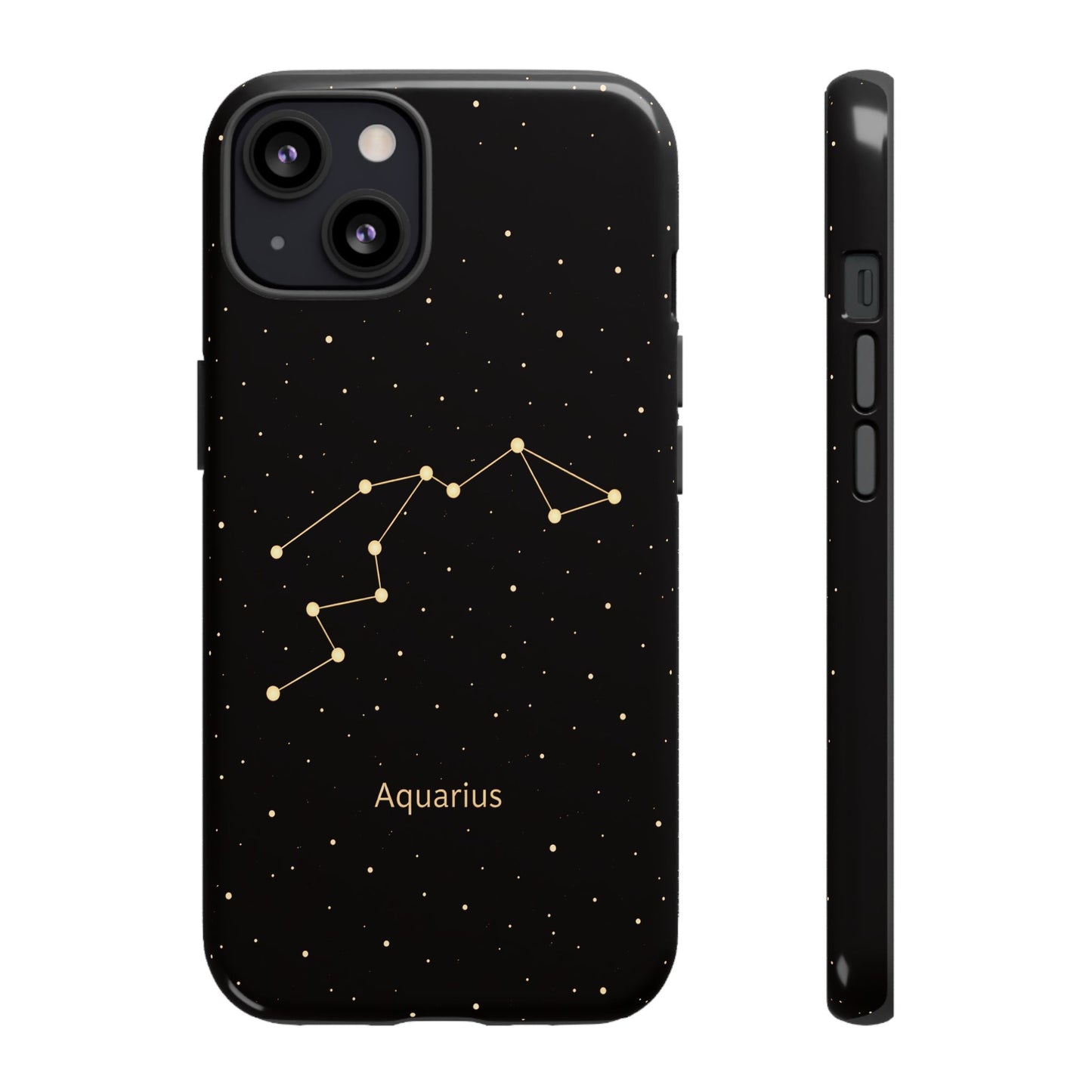 Aquarius Zodiac Constellation Phone Case – Luxe Gold Celestial Cover