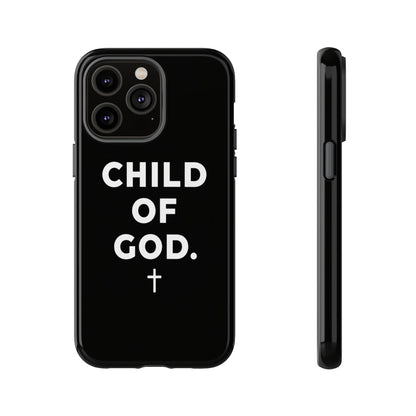 Child of God Phone Case Christian Black Aesthetic Cross Tough Cover