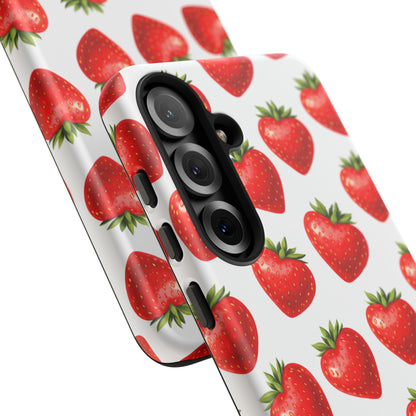 Cute Strawberry Phone Case – Aesthetic Fruit Pattern Protective Cover for Iphone, Samsung Galaxy and Pixel