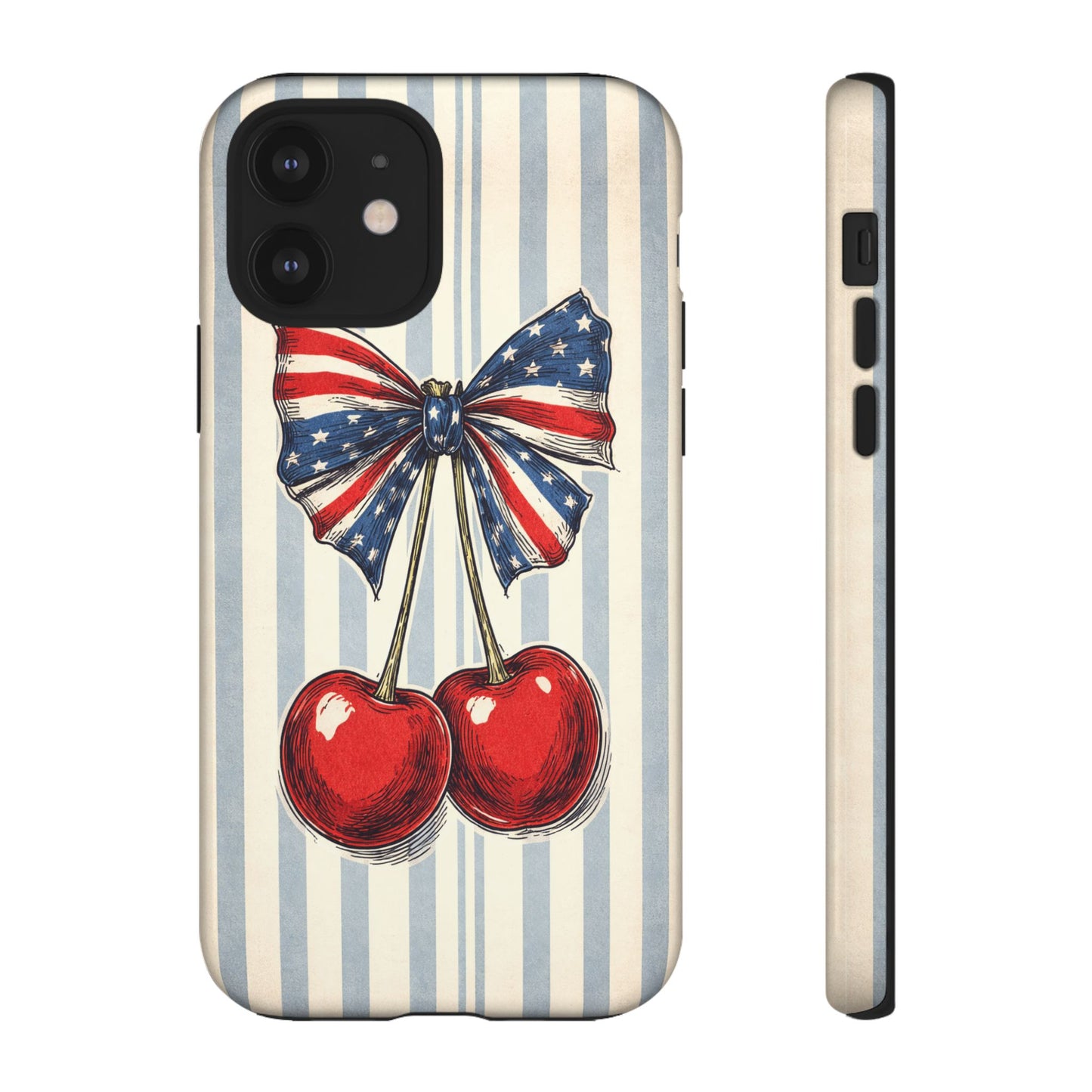 Patriotic Cherry Phone Case Americana Coquette Aesthetic iPhone Samsung