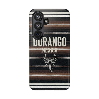 Durango Mexico Phone Case | Serape Scorpion Western Design | Mexican Heritage Tough Case for iPhone & Samsung