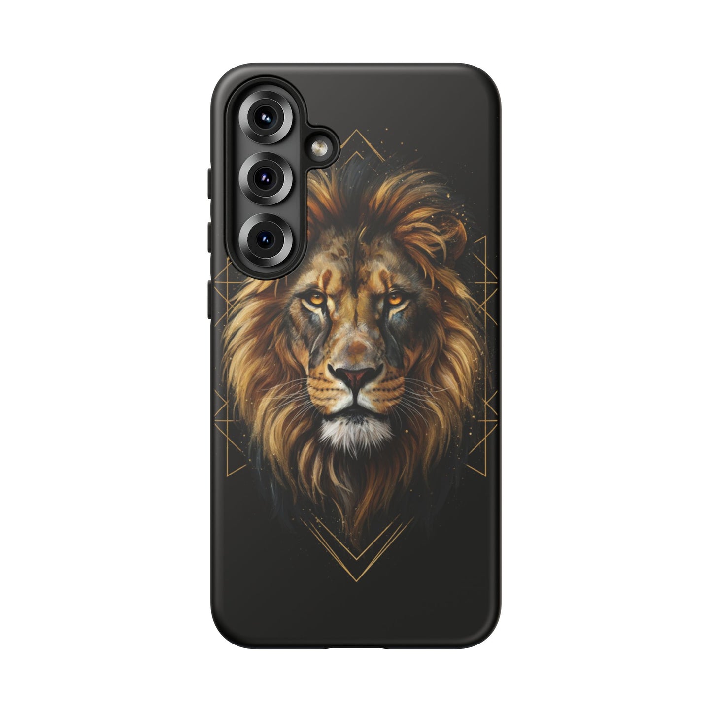 Majestic Lion Phone Case – Black Gold Luxury Lion Art Tough Protective Case
