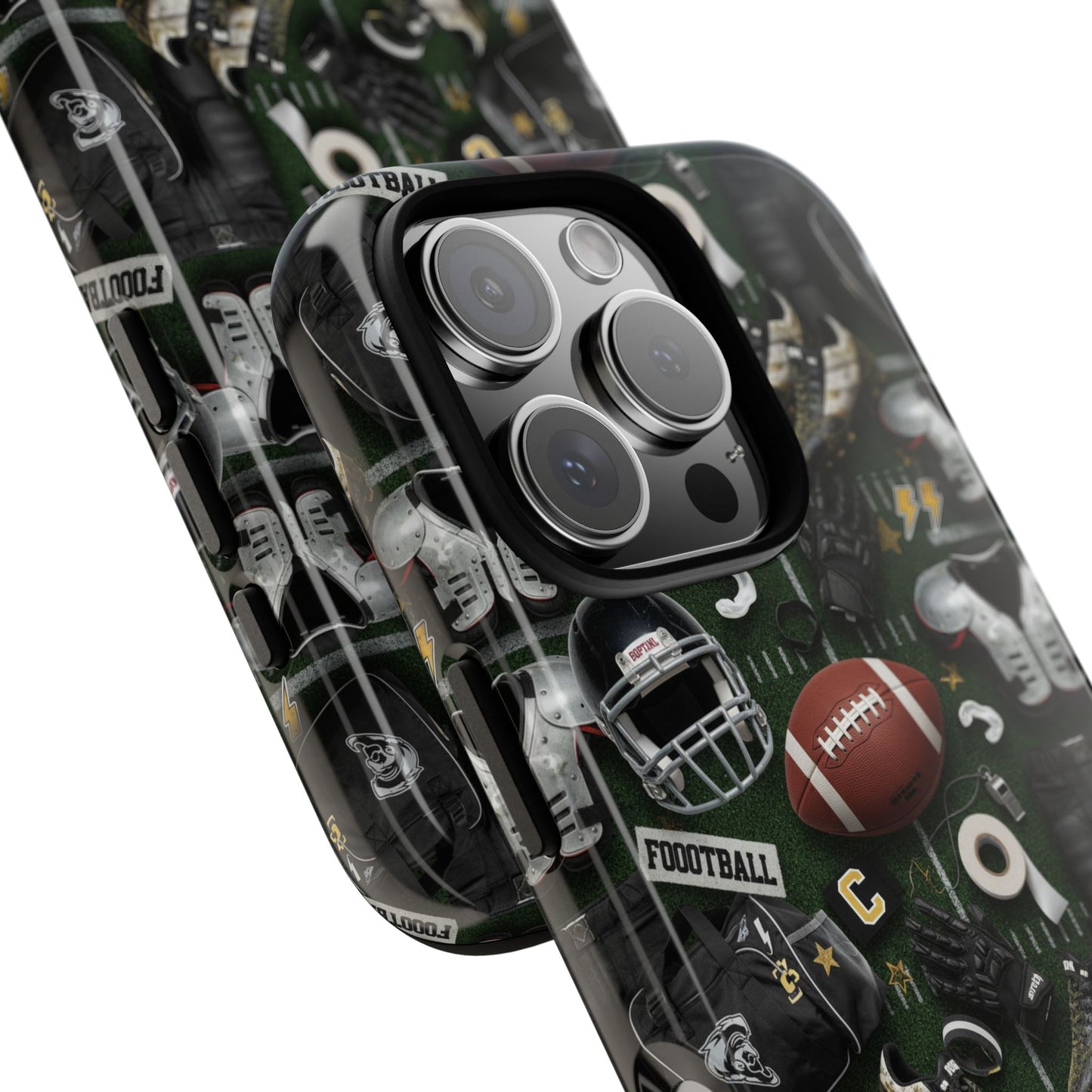 Football Pattern Phone Case – Sports Fan Tough Protective Game Day Case