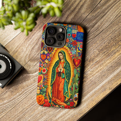 Virgin Mary Guadalupe Phone Case Mexican Folk Art Tough Cover iPhone Samsung