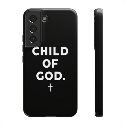 Child of God Phone Case Christian Black Aesthetic Cross Tough Cover