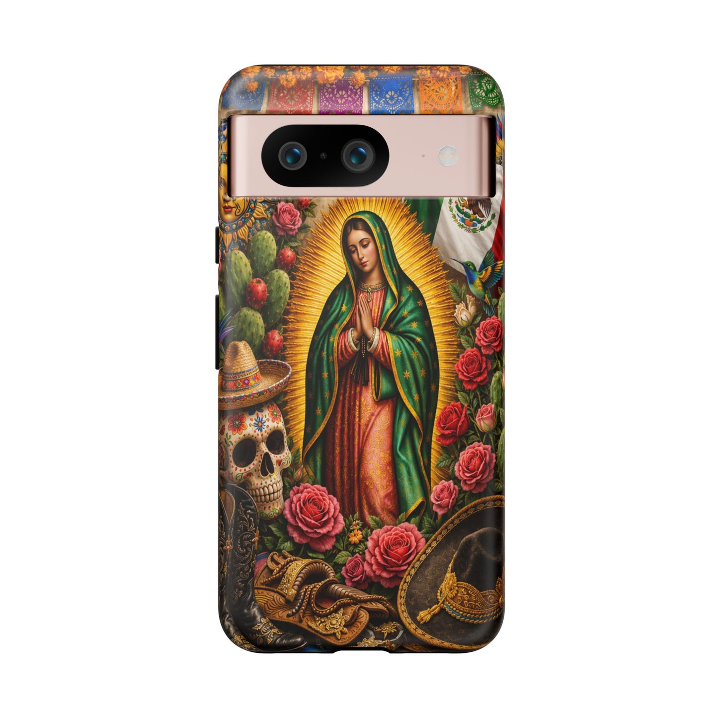 Virgen de Guadalupe Phone Case Mexican Floral iPhone Samsung Pixel Case