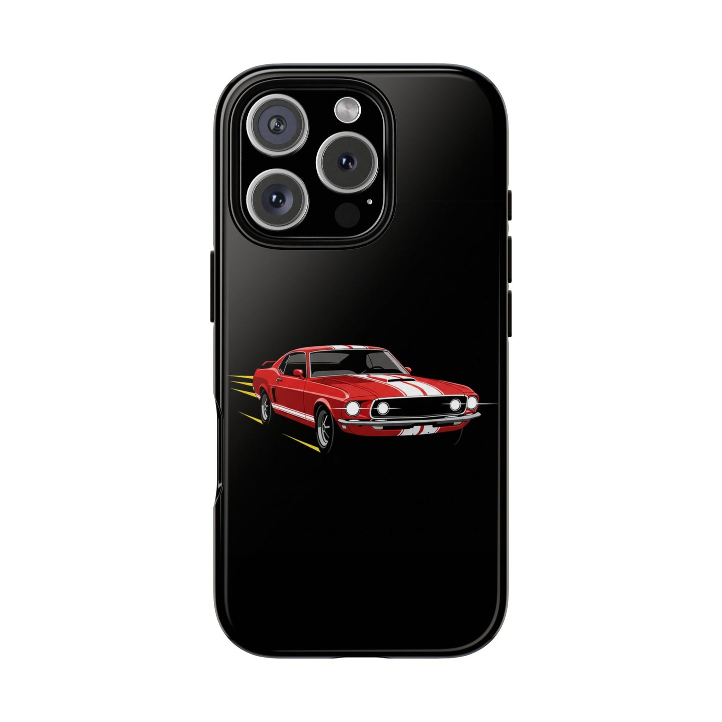 Red Muscle Car Phone Case – Classic Car Racing Tough Protective Case