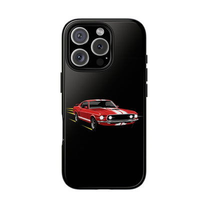 Red Muscle Car Phone Case – Classic Car Racing Tough Protective Case